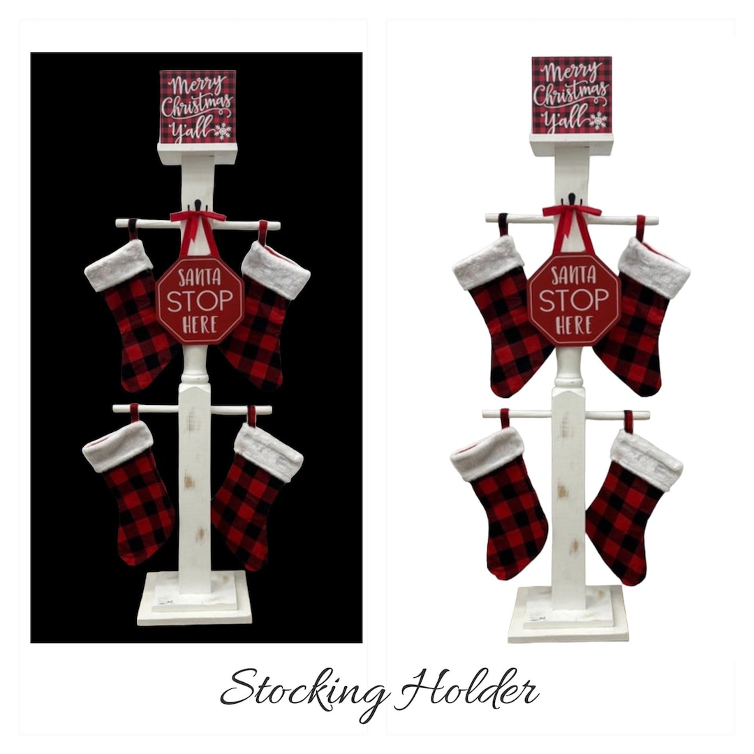 Stocking Holder, Banister Post, Christmas Post & Stockings Etsy