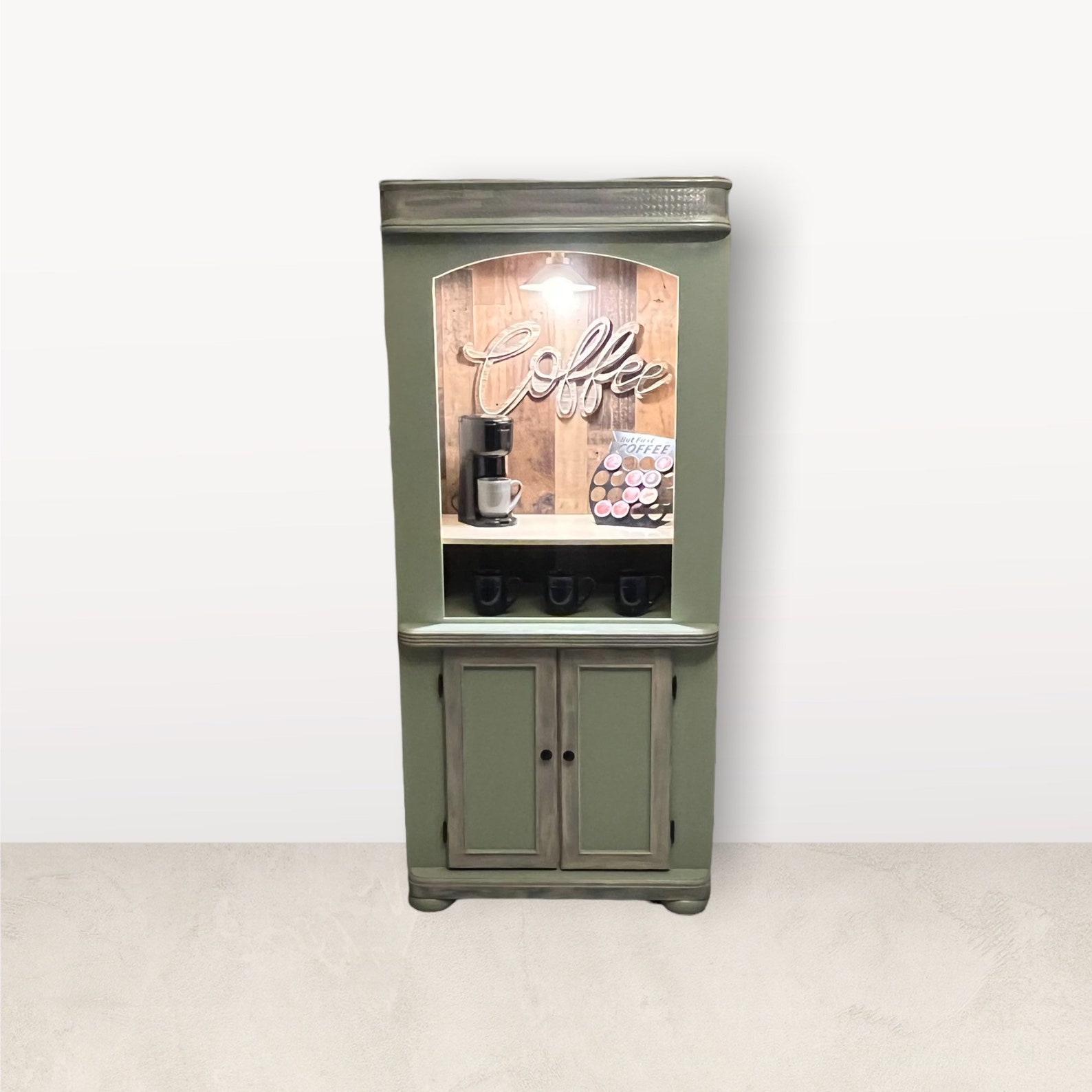 Sage Green/creme Armoire Bar - Etsy