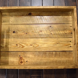Rustic Reclaimed Wood Serving Tray, Ottoman Tray, Decorative Tray, Shoe Tray, Farmhouse Tray
