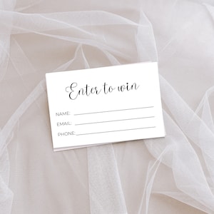 Raffle ticket template, Enter to win giveaway, Printable Personalized Business door prize entry form, Digital Download, wedding, baby shower