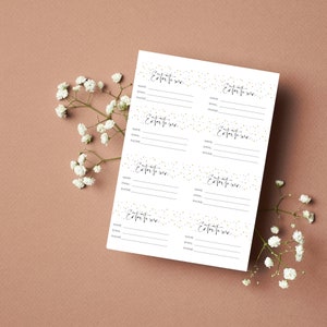 PRINTABLE Raffle ticket template, Enter to win giveaway, Digital Download, pink gold confetti, tickets, contest