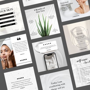 60 Skincare Instagram Posts and Stories Templates