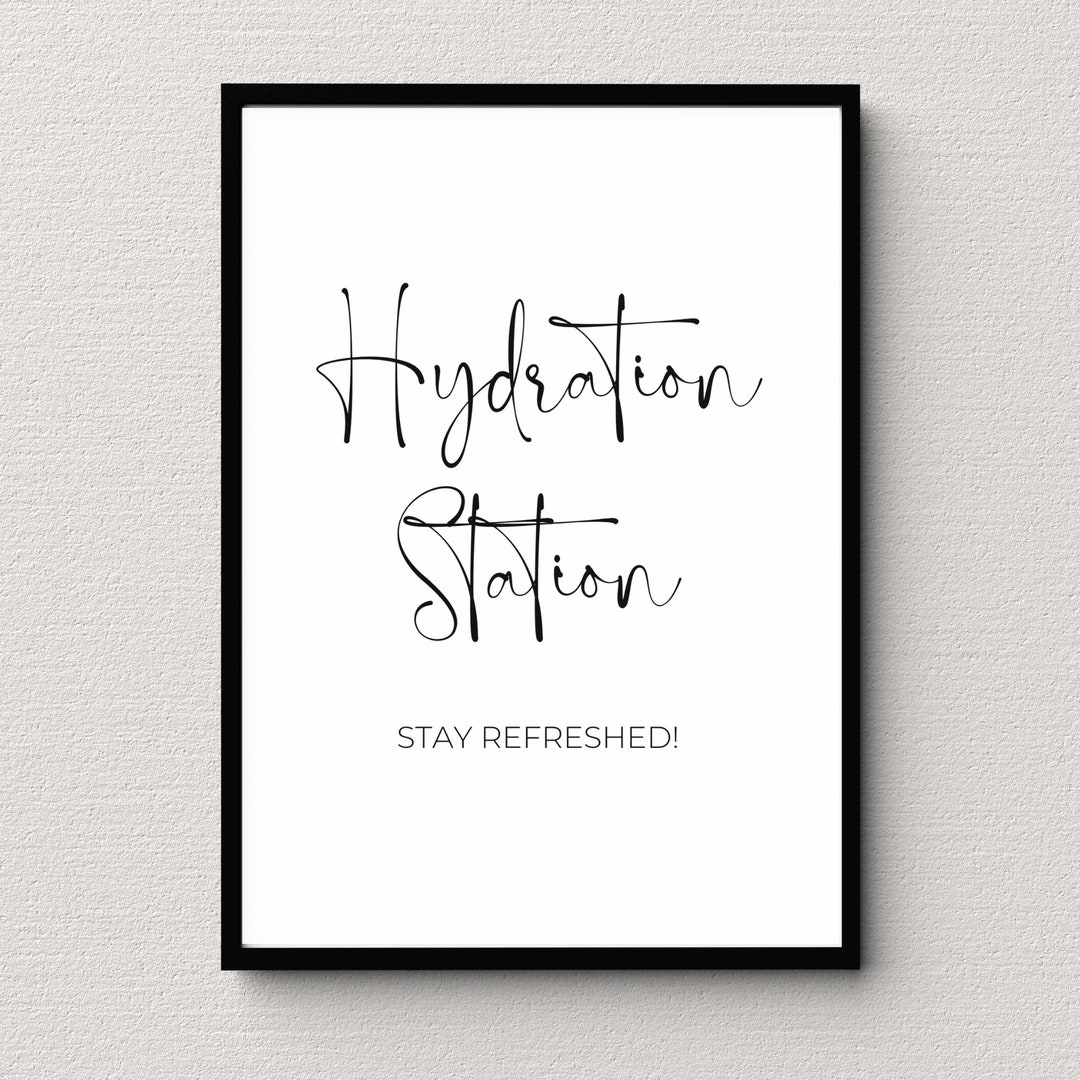 PRINTABLE Hydration Station Sign, Water Station Poster, Baby Shower
