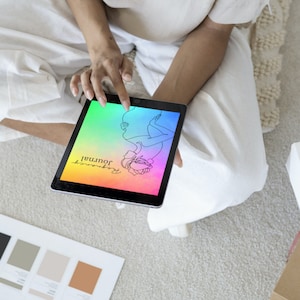 My Pregnancy Journal, Pregnancy Planner - rainbow - gift for mom to be, pregnancy record book, digital or printable