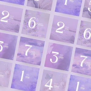 Editable Countdown to Launch Purple Instagram Feed Posts