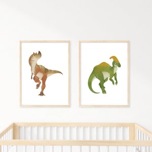 PRINTABLE Dinosaur Wall Art Set of 6, Digital Art Print, Baby Nursery ...
