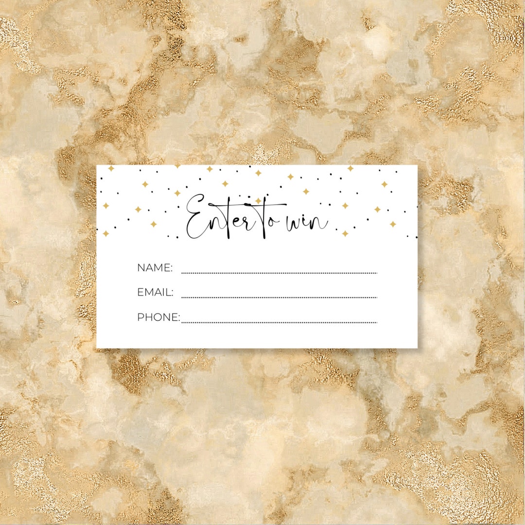 PRINTABLE Raffle Ticket Template, Enter to Win Giveaway, Digital ...