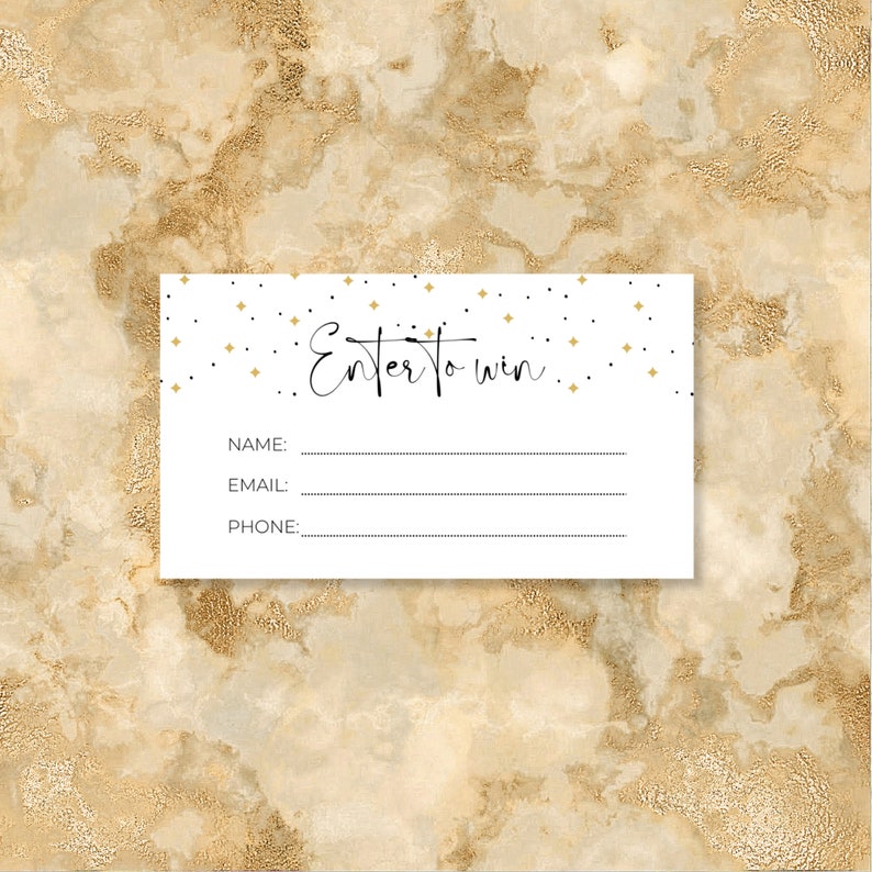 PRINTABLE Raffle Ticket Template, Enter to Win Giveaway, Digital ...
