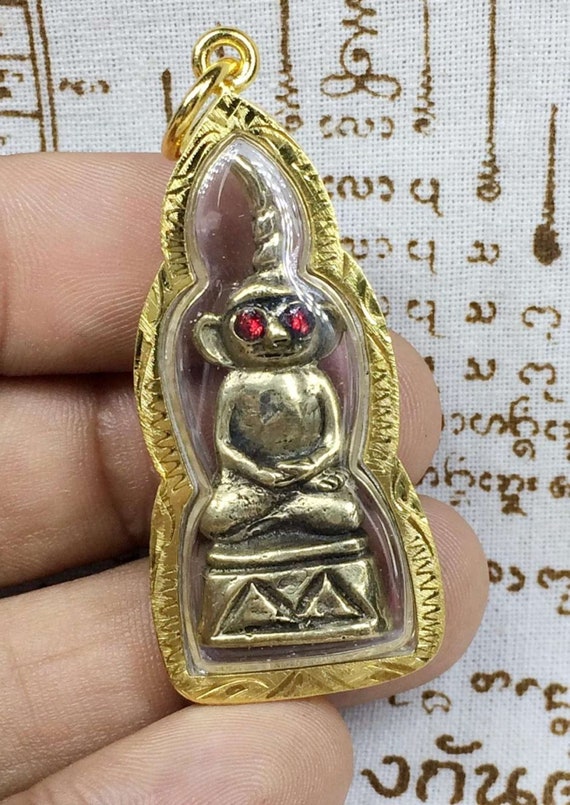 Phra Ngang Thai Amulet Red Eyes Find Love and Block Black | Etsy
