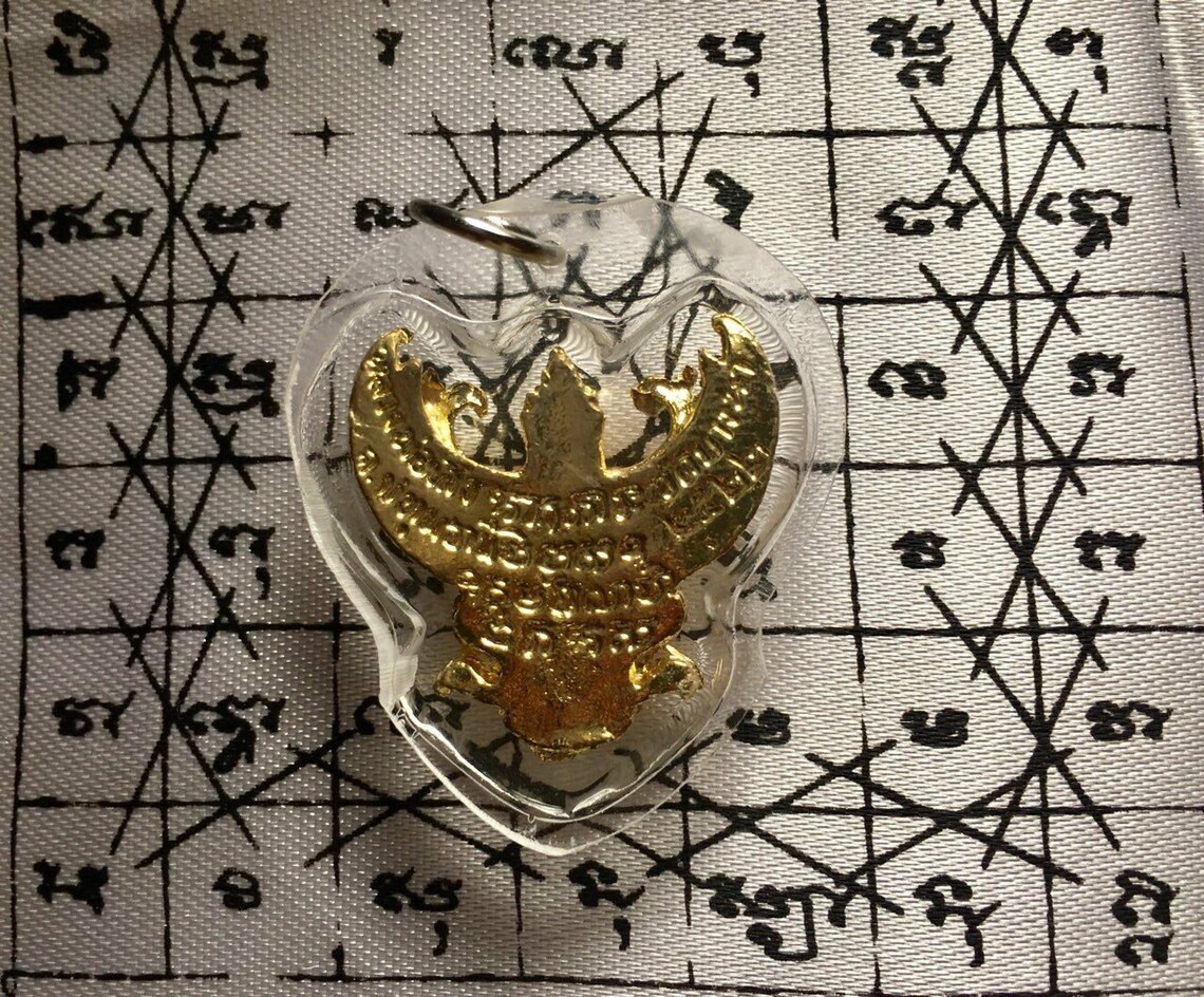 Garuda Buddha Thai Amulet Bird of Power Block Black Magic Good Etsy
