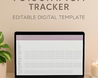POTS Symptom Tracker & Episode Log | Editable Google Sheets + Printable PDF | Chronic Illness + Dysautonomia Management