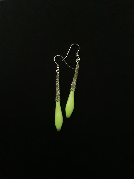 white glow in the dark earrings