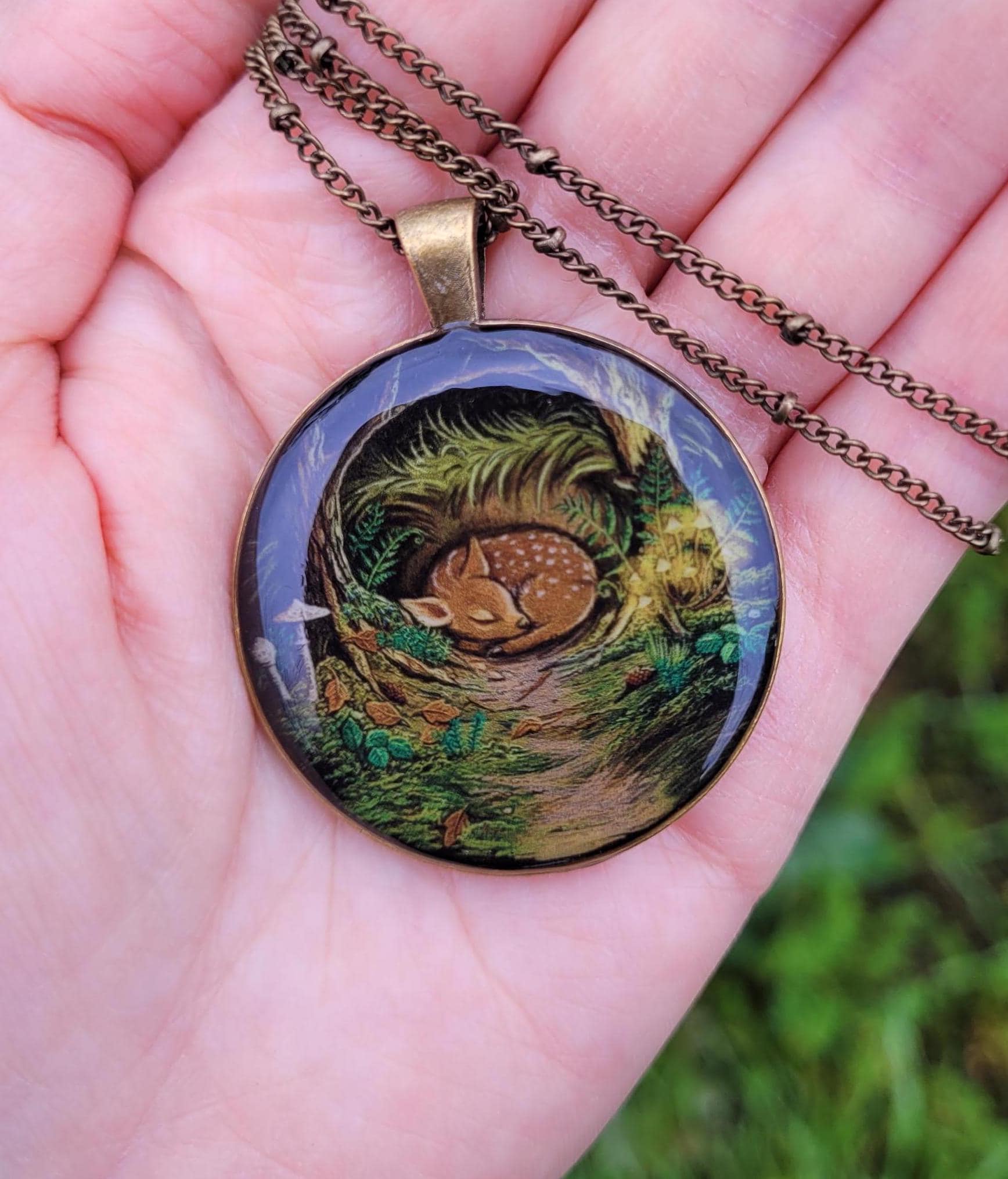 Deer Family Buck, Doe, And (3) Fawns #2