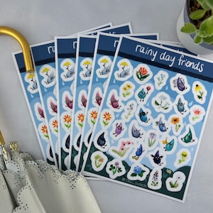 Rainy Day Friends Vinyl Sticker Sheet