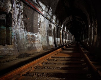 Abandoned Subway Boston Underground Giclee Fine Art Photographic Print