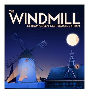 Lytham Windmill Print (Evening Version)