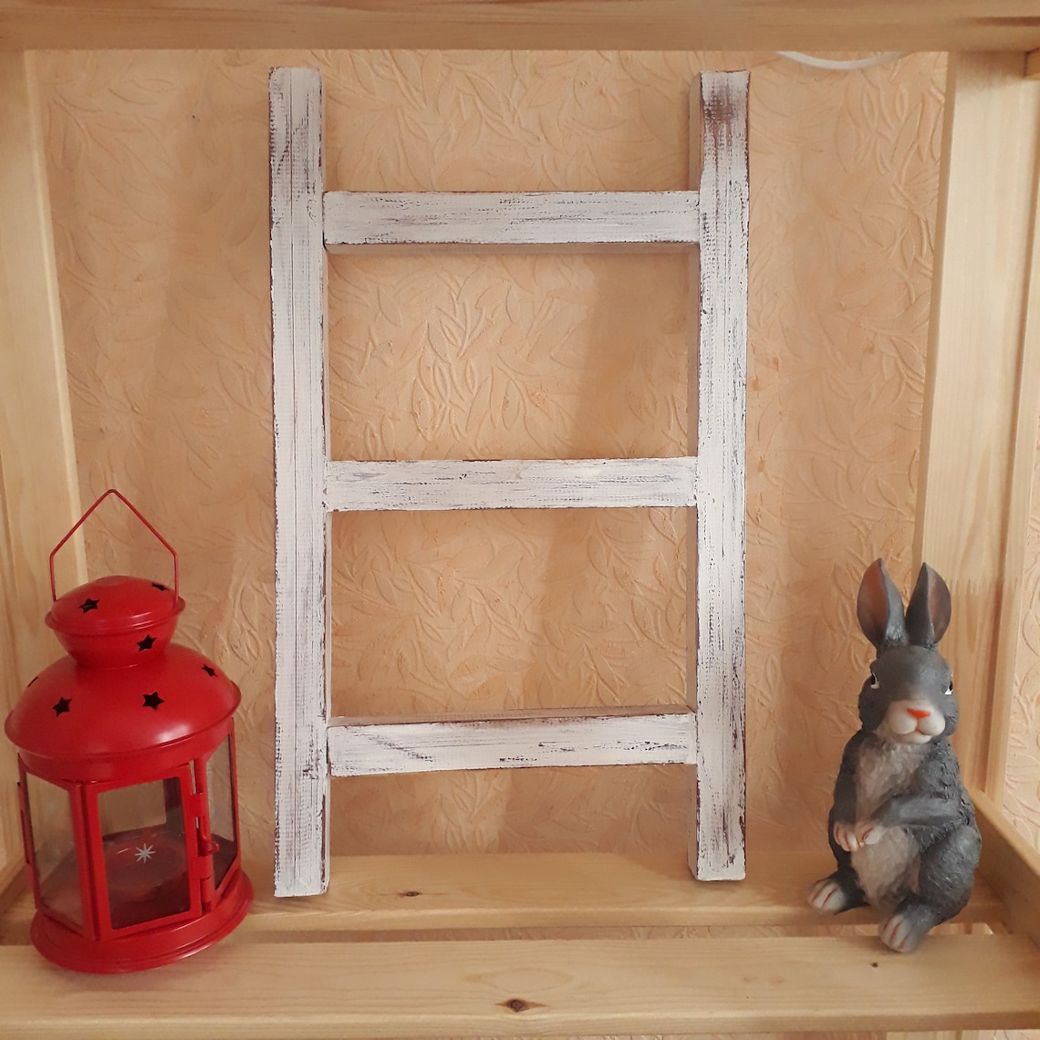 TEA TOWEL LADDER Kitchen towel rack Vintage Wood decorative Etsy