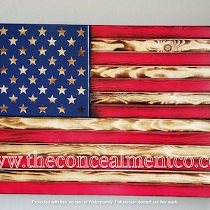 Red and natural American flag