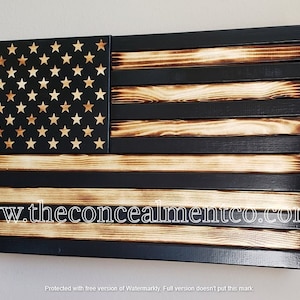 Black and natural American flag