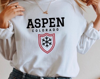 Aspen Colorado Sweatshirt | Ski Town Gift, Mountain Souvenir for Skiers