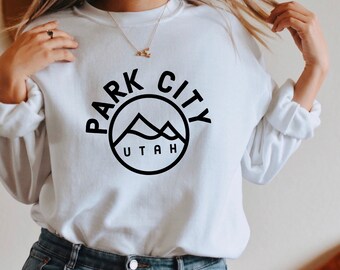 Park City Utah Crewneck Sweatshirt | Ski Town Gift, Mountain Souvenir