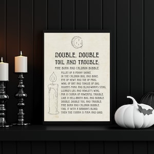 Printable Halloween Art Poster, Digital Download, DIY Fall Decor ...