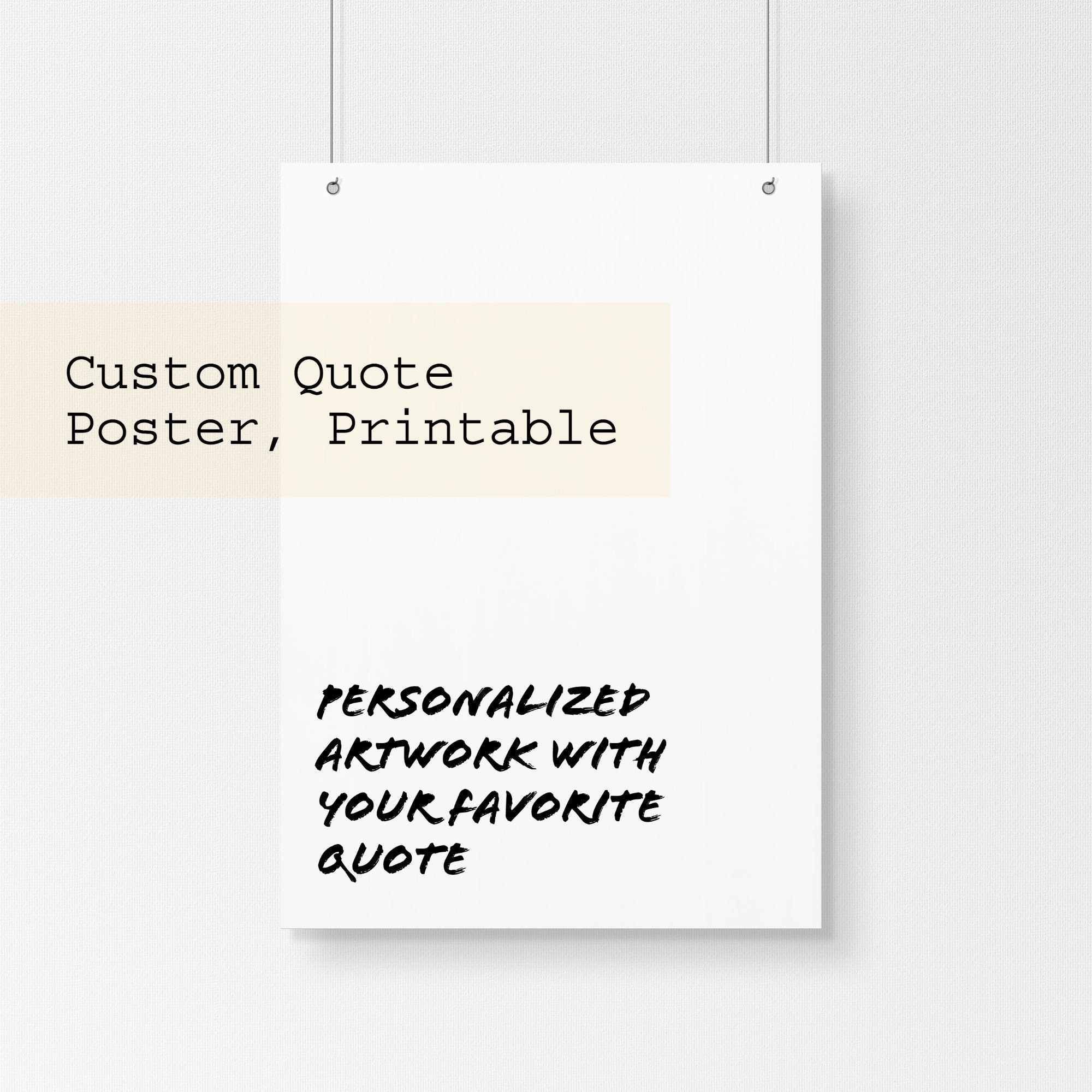Custom Printable Poster Personalized Art Gift, Custom Quote on ...