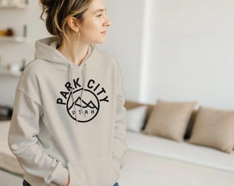 Park City Utah Hoodie | Ski Town Gift for Skiers, Mountain Souvenir