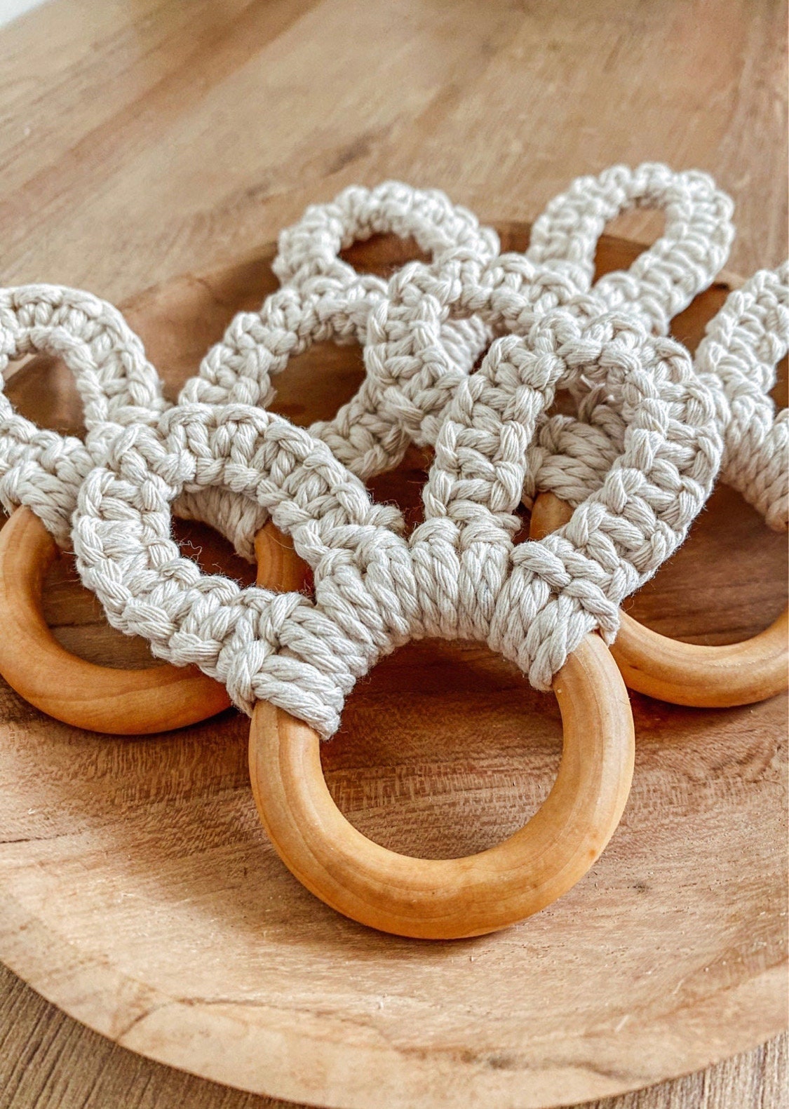 Macrame Baby Toy Baby Teether Baby Shower Gift Ideas Etsy