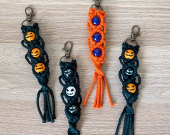 Macrame Keychain, Halloween, Halloween Macrame, Keychain, Handmade, Gift Ideas, Key Holder, Car Keys Accessories, Accessories, spooky season