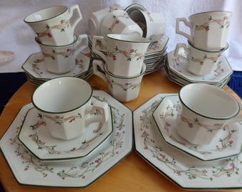 RARE FIND, Johnson Bros Eternal Beau COFFEE trio sets,  2 sets of 6