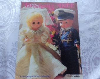 Vintage Doll clothes pattern book, crochet, "Desirable Dolls"