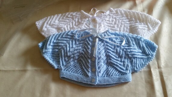 hand knitted baby matinee jackets