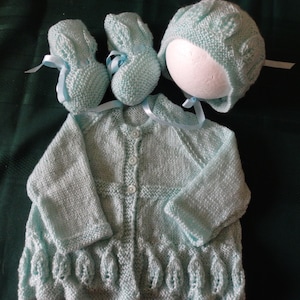 NEW - Hand Knitted baby layette / set