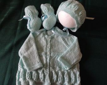 NEW - Hand Knitted baby layette / set