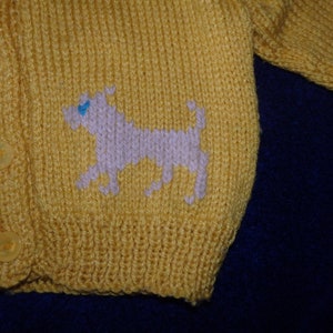 NEW Hand knitted cardigan with dogs image 3