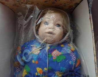 Vintage - Porcelain Doll by Bonita Worthing for the World Gallery "Scotty"  Still in Box