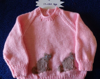 New - Hand knitted toddler jumper, available in sizes 1 to 6