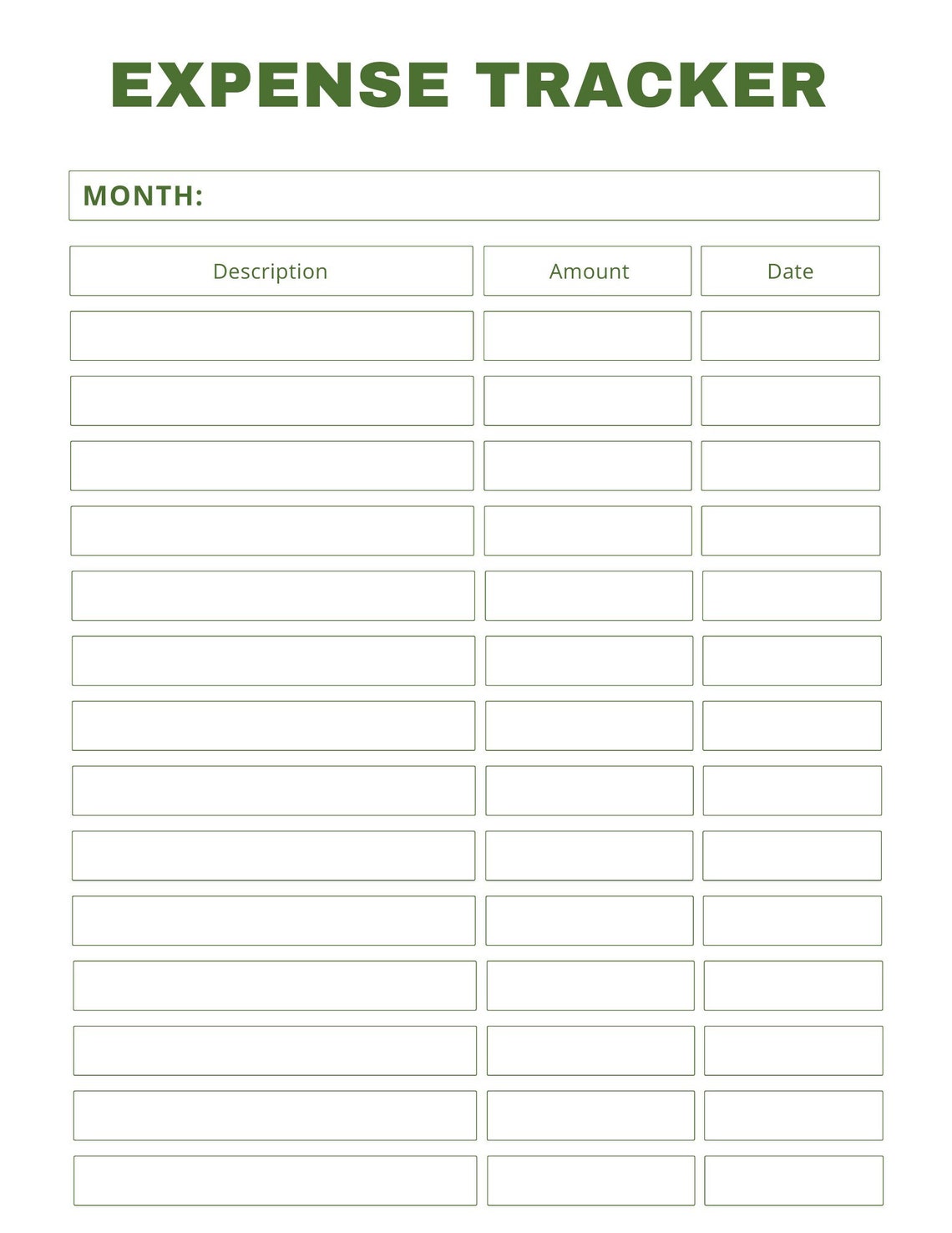 Financial Goals Tracker - Green Printable PDF Download - Etsy