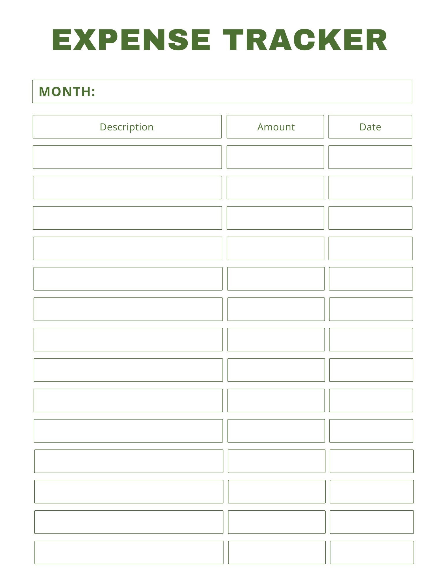 Financial Goals Tracker - Green Printable PDF Download - Etsy