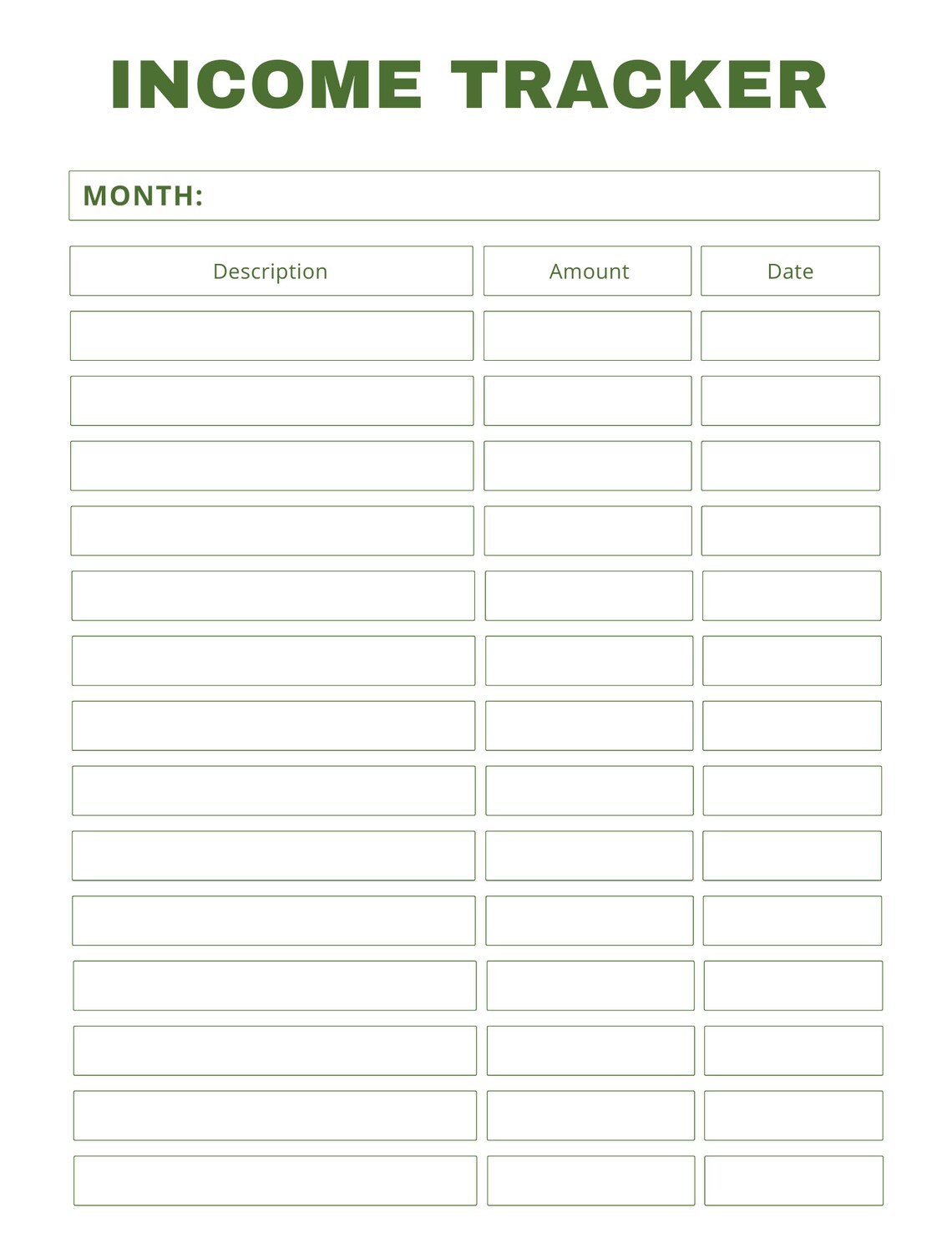 Financial Goals Tracker - Green Printable PDF Download - Etsy