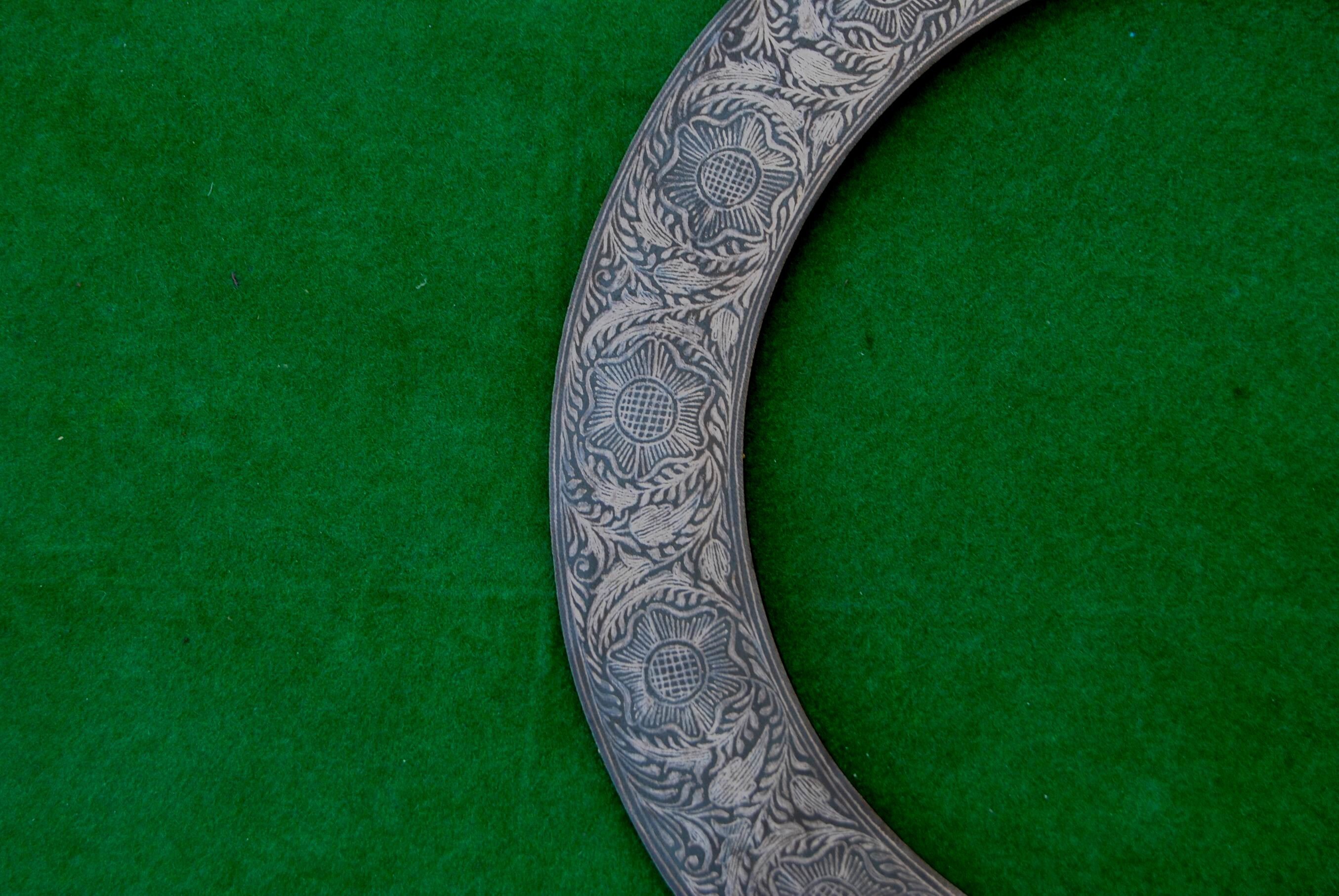 Rare Vintage Sikh Chakram silver damascened steel QUOIT Disk Etsy