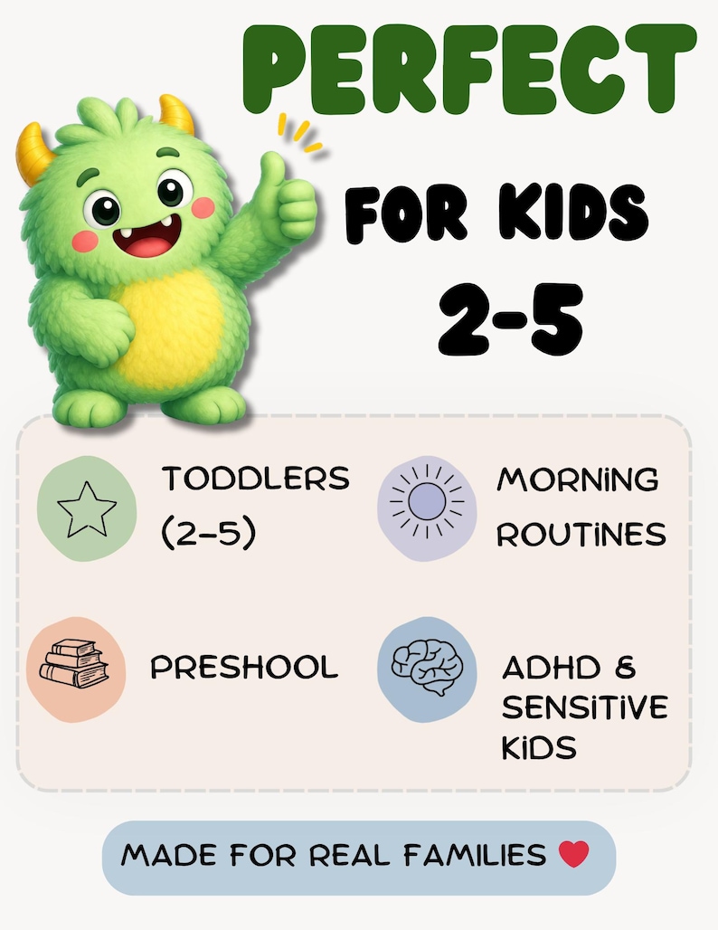 Visual Routine Cards for Kids Printable | Morning Routine Chart Toddler ...