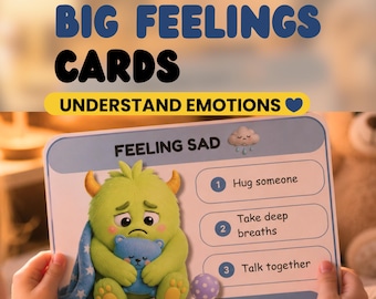 Big Feelings and Emotional Regulation Printable | ADHD Support for School & Home | Calm Down Cards for Kids | Meet Milo