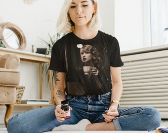 Pop Perfection Unisex T-Shirt: Where Music Meets Coffee Bliss! - Coffee Lover, Novelty Gift, Celebrities, T-Shirt, Coffee