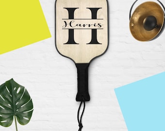 Personalized Pickleball Paddle Set | Custom Name Wooden Paddles | Pickleball Gift