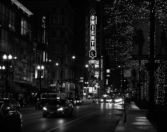 Chicago Theatre Street View Poster