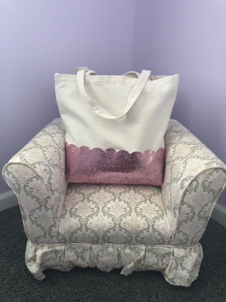 Personalized Glitter Tote