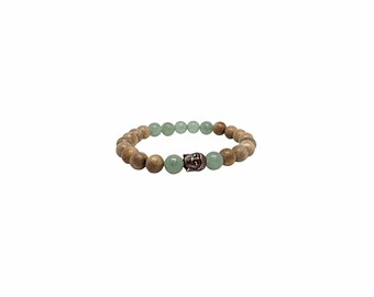 Aventurine & Sandalwood Bracelet