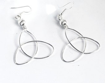 Sterling Silver Trinity Knot Earrings